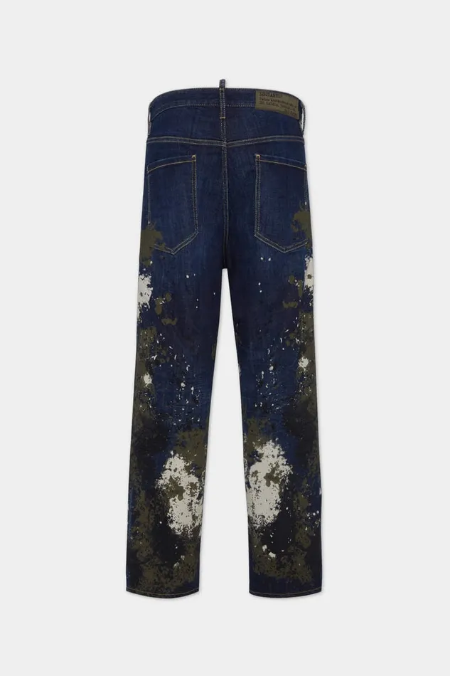 Dsquared2 Jeans Dark Urban Camo Wash Loose Jeans Navy 8211 Men