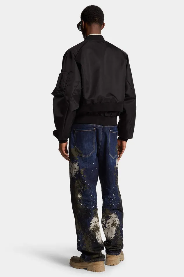 Dsquared2 Jeans Dark Urban Camo Wash Loose Jeans Navy 8211 Men