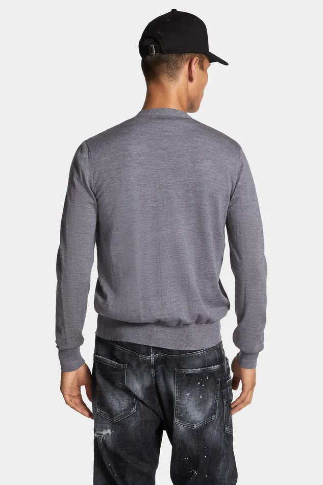 Dsquared2 Knitwear D2 Knit Cardigan Grey 8211 Men