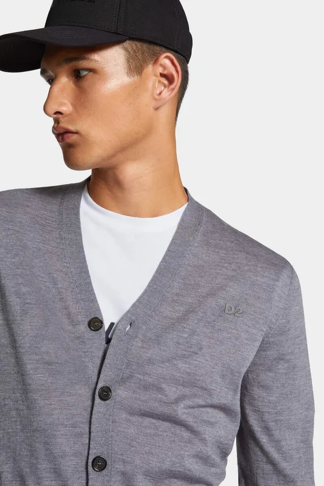 Dsquared2 Knitwear D2 Knit Cardigan Grey 8211 Men