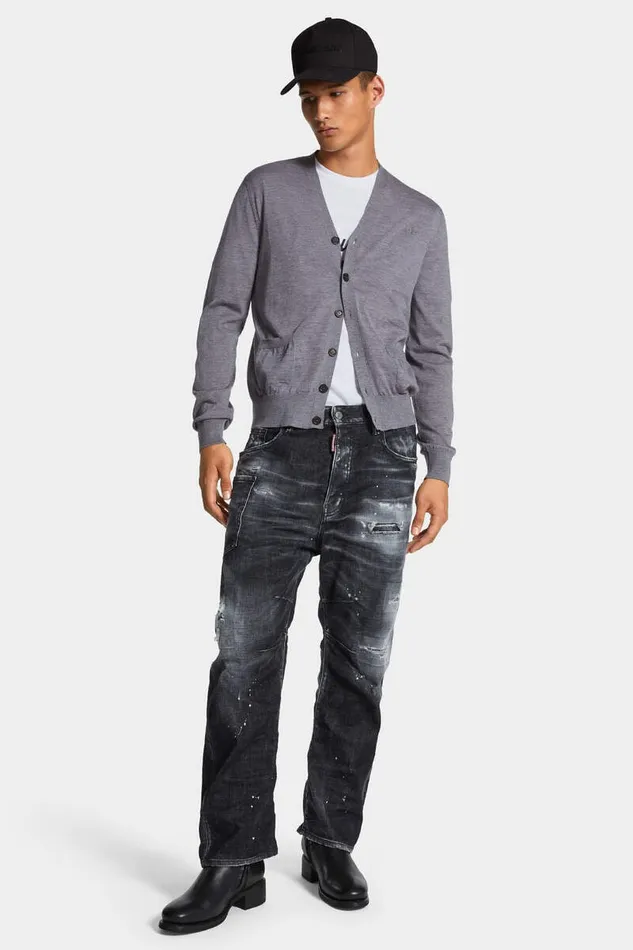 Dsquared2 Knitwear D2 Knit Cardigan Grey 8211 Men