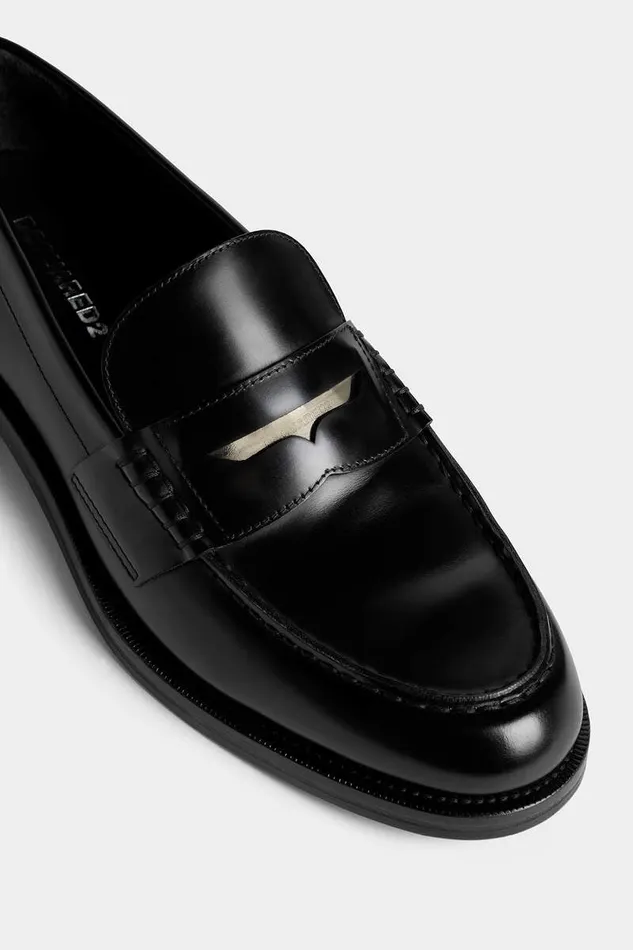 Dsquared2 Laced Shoes Beau Leather Loafer Black 8211 Men