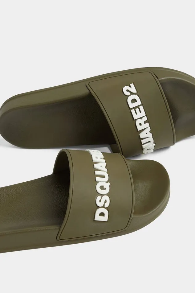 Dsquared2 Sandals and Slides Logo Slides Military 8211 Men