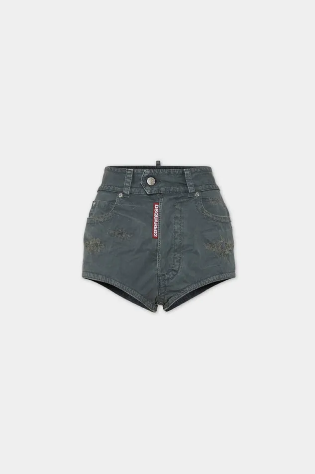 Dsquared2 Shorts 9 To 5 Cotton Hot Pant Orange 8211 Women