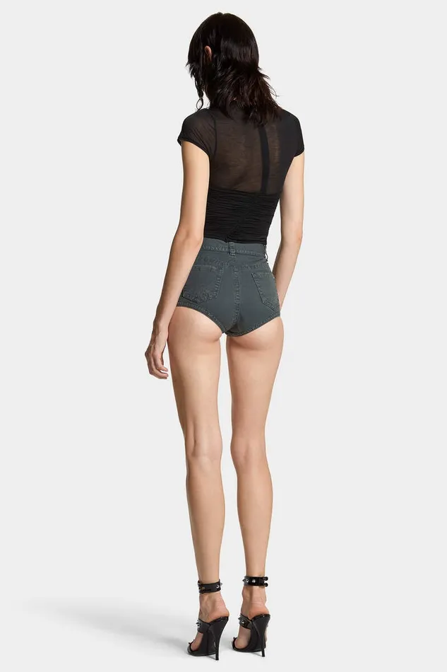Dsquared2 Shorts 9 To 5 Cotton Hot Pant Orange 8211 Women