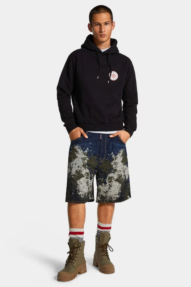 Dsquared2 Shorts Dark Urban Camo Wash Surfer Shorts Navy 8211 Men