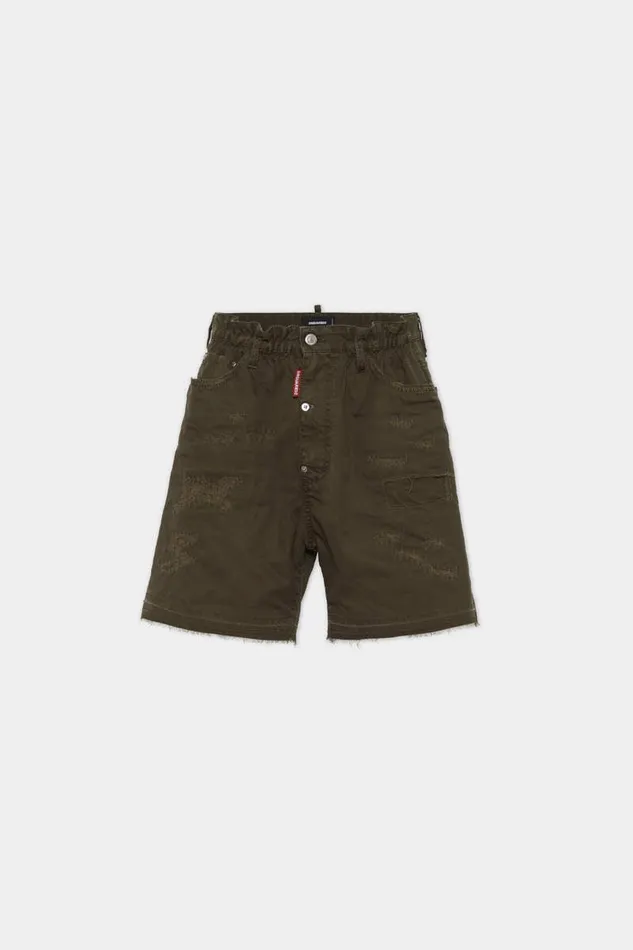 Dsquared2 Shorts Ripped Chino Wash Big Brother Shorts Military Green 8211 Men