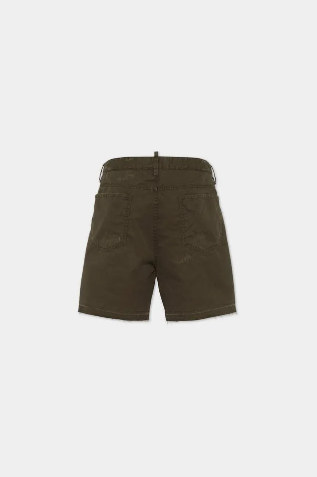 Dsquared2 Shorts Ripped Chino Wash Big Brother Shorts Military Green 8211 Men