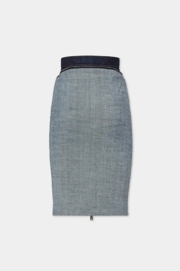 Dsquared2 Skirts Dark Urban Wash Upside Jeans Skirt Navy 8211 Women