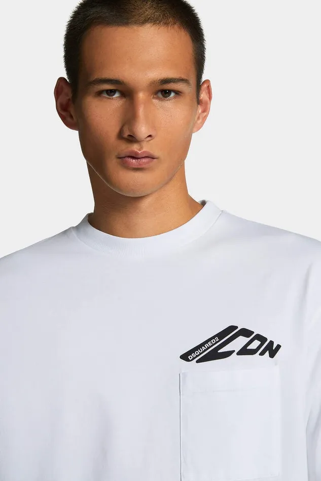 Dsquared2 TShirts and Polo Icon New Generation Loose Fit Pocket TShirt White 8211 Men