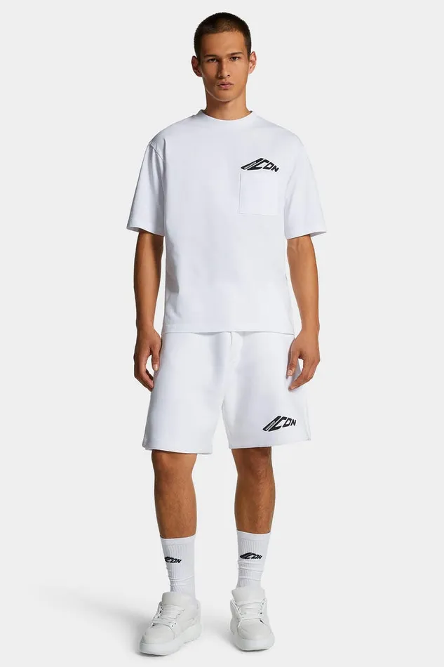 Dsquared2 TShirts and Polo Icon New Generation Loose Fit Pocket TShirt White 8211 Men