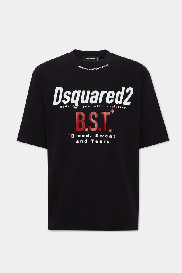 Dsquared2 TShirts and Polo Loose Fit Blood Sweat Tears TShirt Black 8211 Men