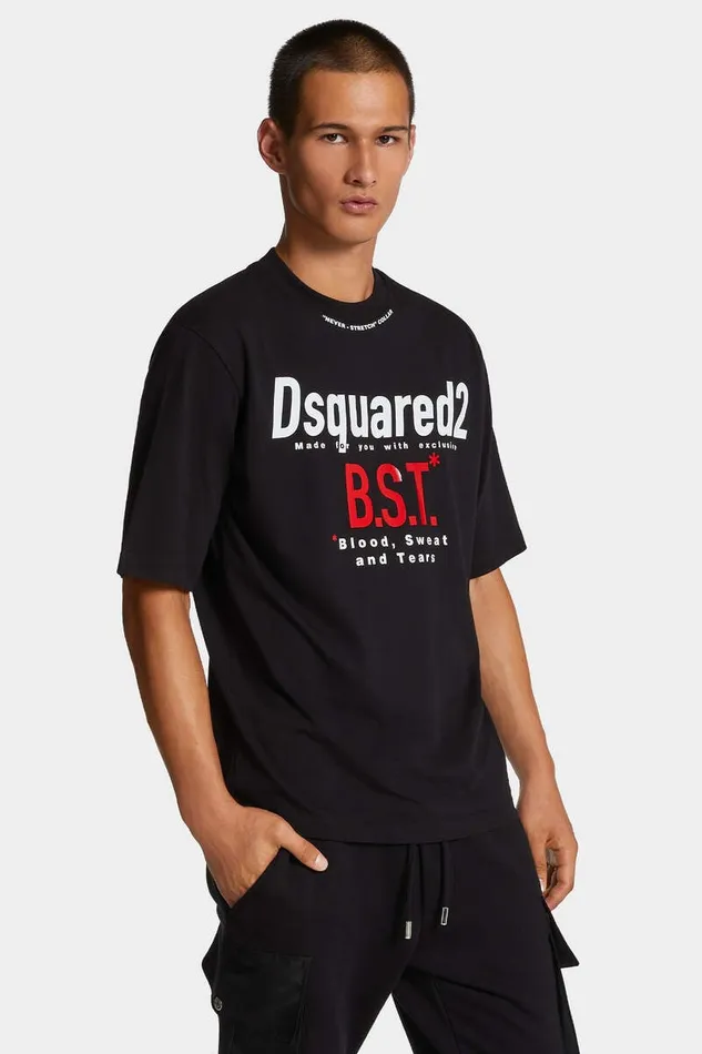 Dsquared2 TShirts and Polo Loose Fit Blood Sweat Tears TShirt Black 8211 Men