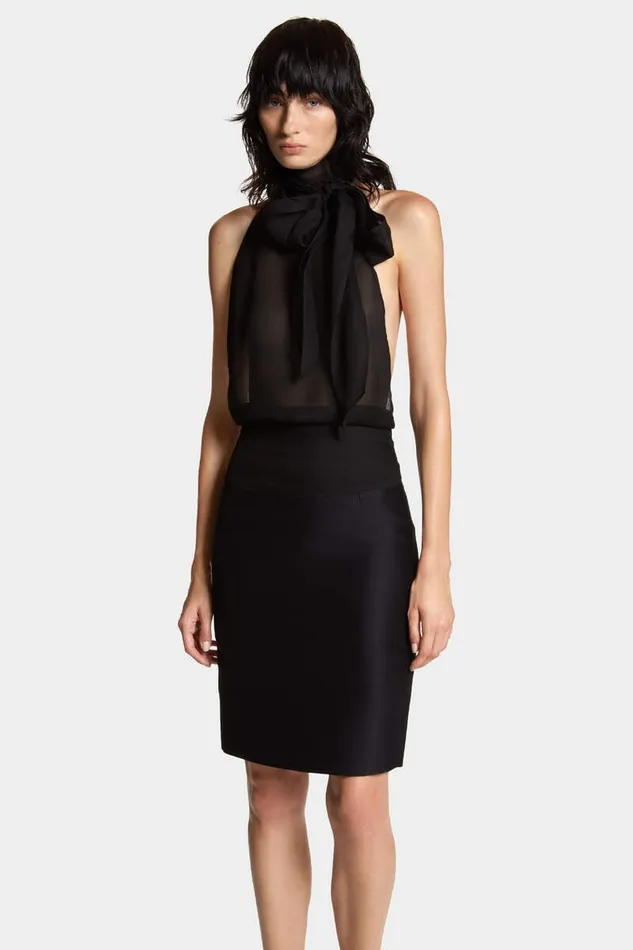 Dsquared2 Tops and TShirts Couture Bow Top Black 8211 Women