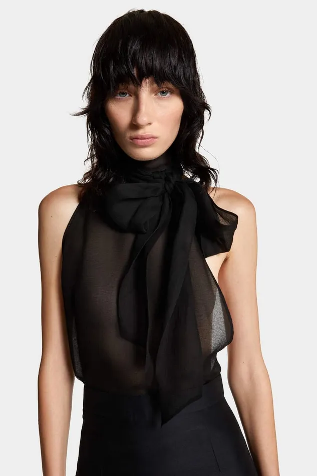 Dsquared2 Tops and TShirts Couture Bow Top Black 8211 Women
