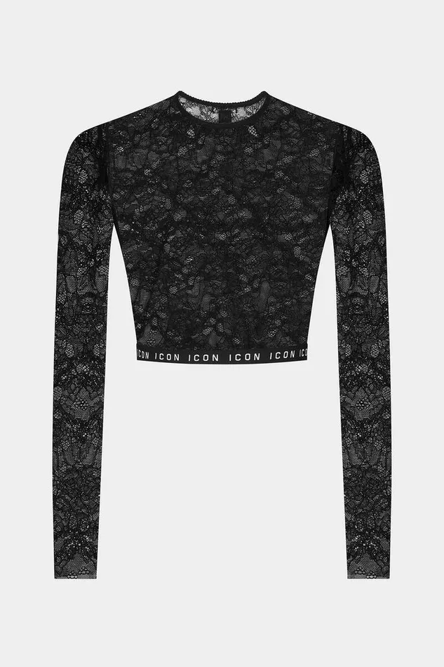 Dsquared2 Underwear Be Icon Long Sleeves Top Black 8211 Women