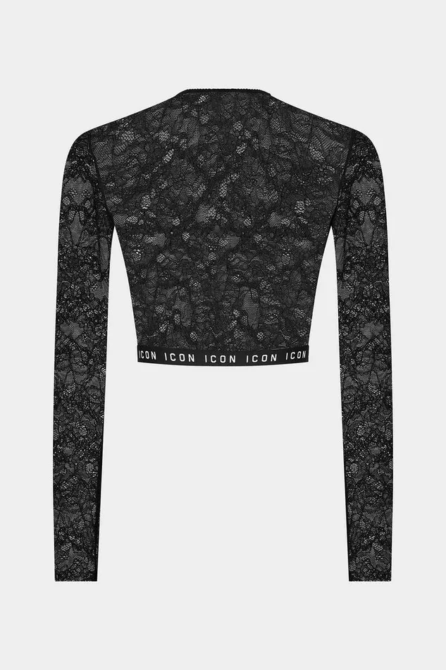 Dsquared2 Underwear Be Icon Long Sleeves Top Black 8211 Women
