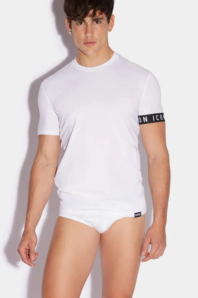 Dsquared2 Underwear Icon Band Round Neck TShirt White 8211 Men