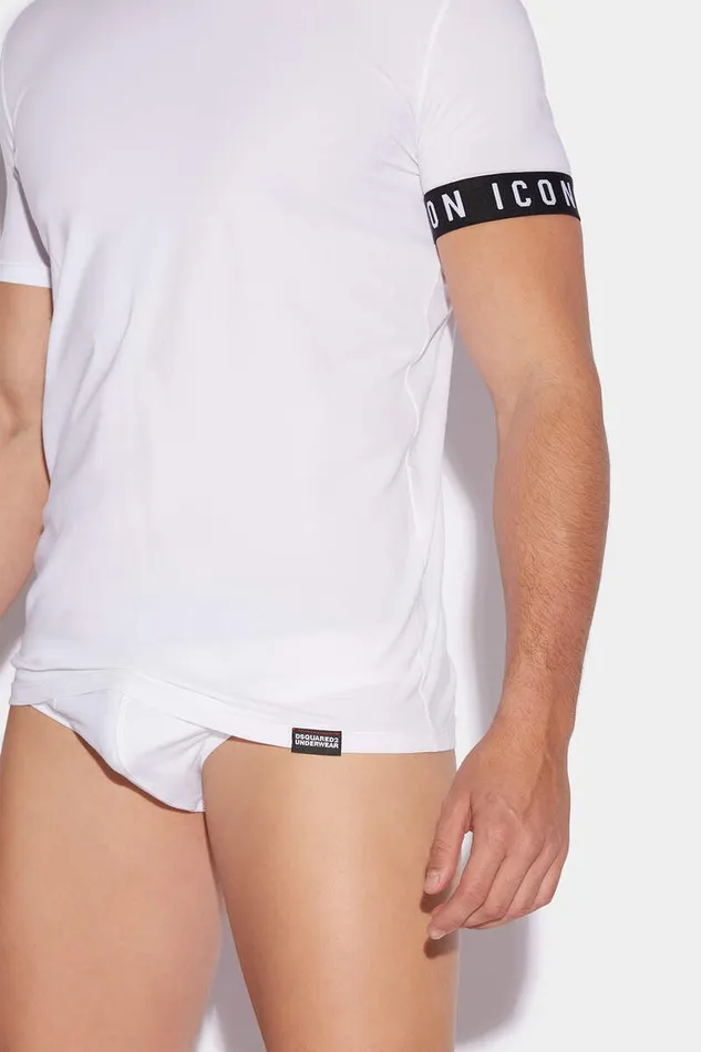 Dsquared2 Underwear Icon Band Round Neck TShirt White 8211 Men