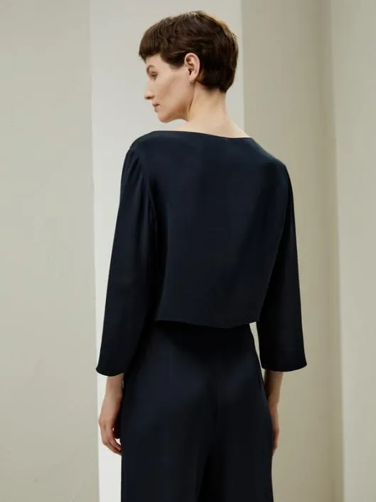 Dubrovnik 34 Sleeve Silk Top With Button Accents 8211 Luxurious Silk Blouses Women Blouses Lilysilk Shirts