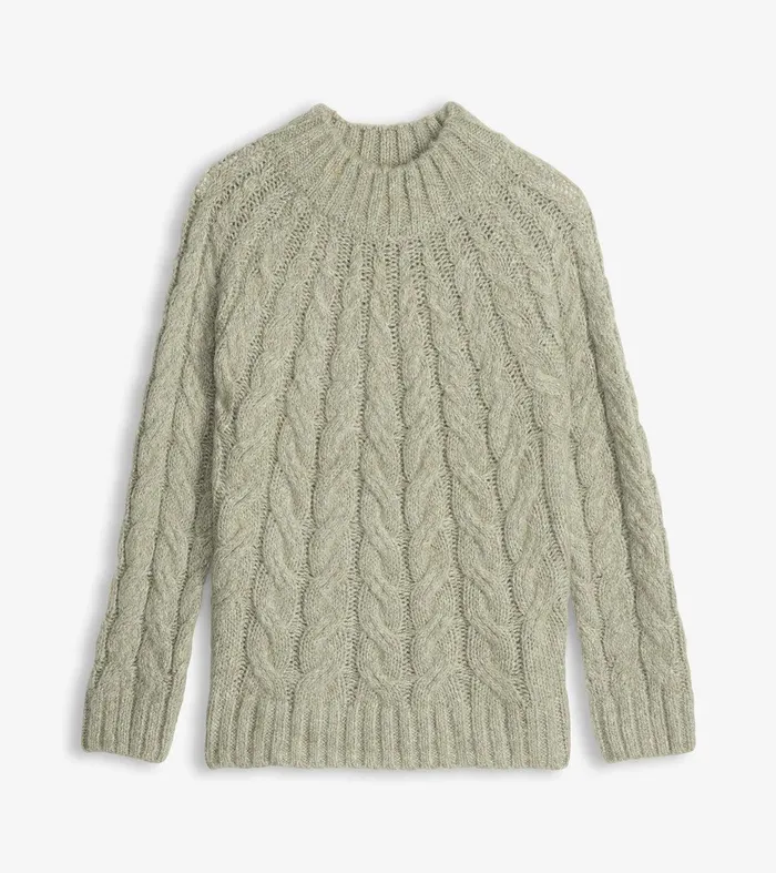 Dylan Cable Knit Sweater 8211 Moss Green Hatley