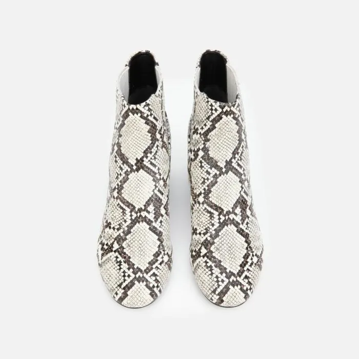 Edina Snake Print Block Heel Bootie Blackwhite Women Kenneth Cole Boots Booties