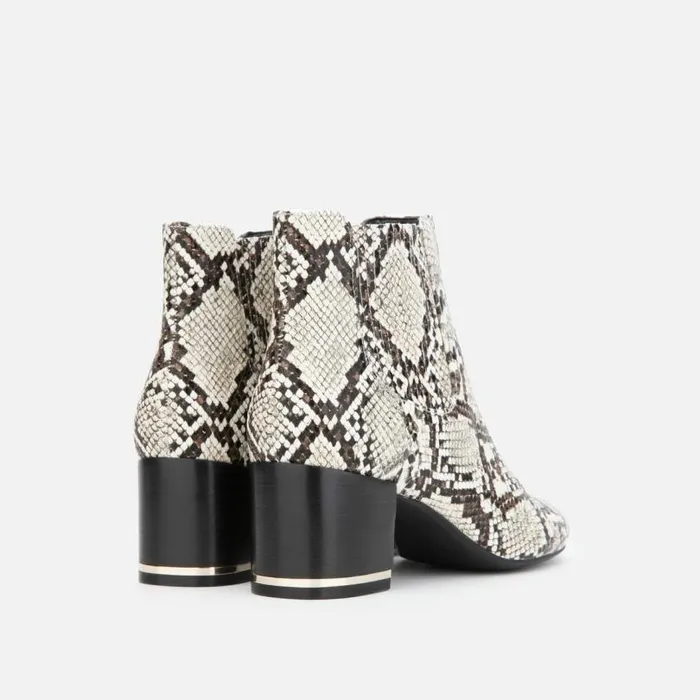 Edina Snake Print Block Heel Bootie Blackwhite Women Kenneth Cole Boots Booties