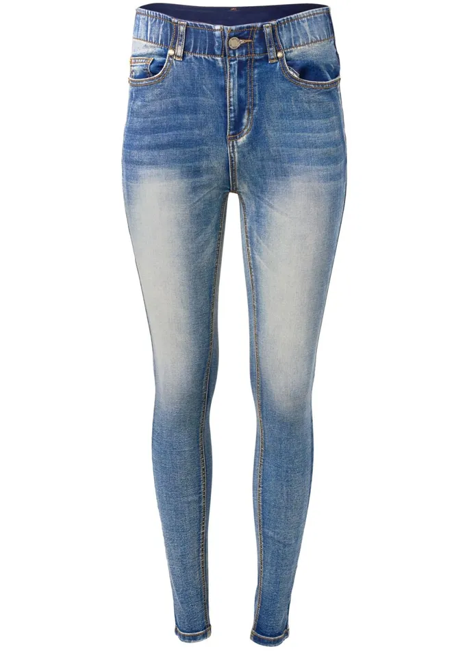 ELASTIC WAISTBAND JEANS Medium Wash Women VENUS Skinny