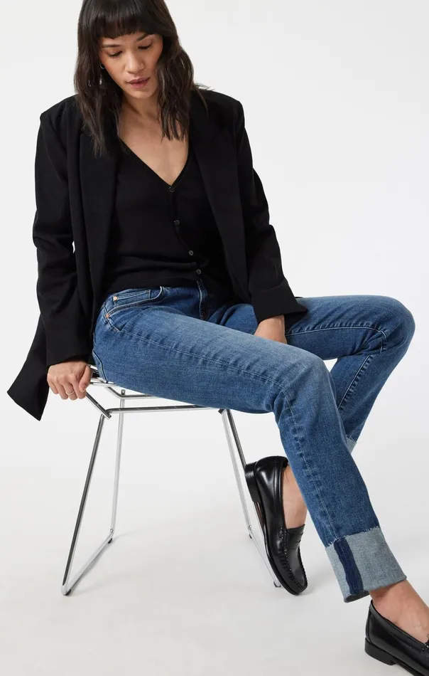 Emma Slim Boyfriend In Mid Used Flex Blue Women Mavi Jeans Denim Emma Slim Boyfriend In Mid Used Flex Blue Women Mavi Jeans Denim