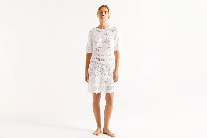 ERES Lola Short Tunic Blanc Women Beachwear and Accessories