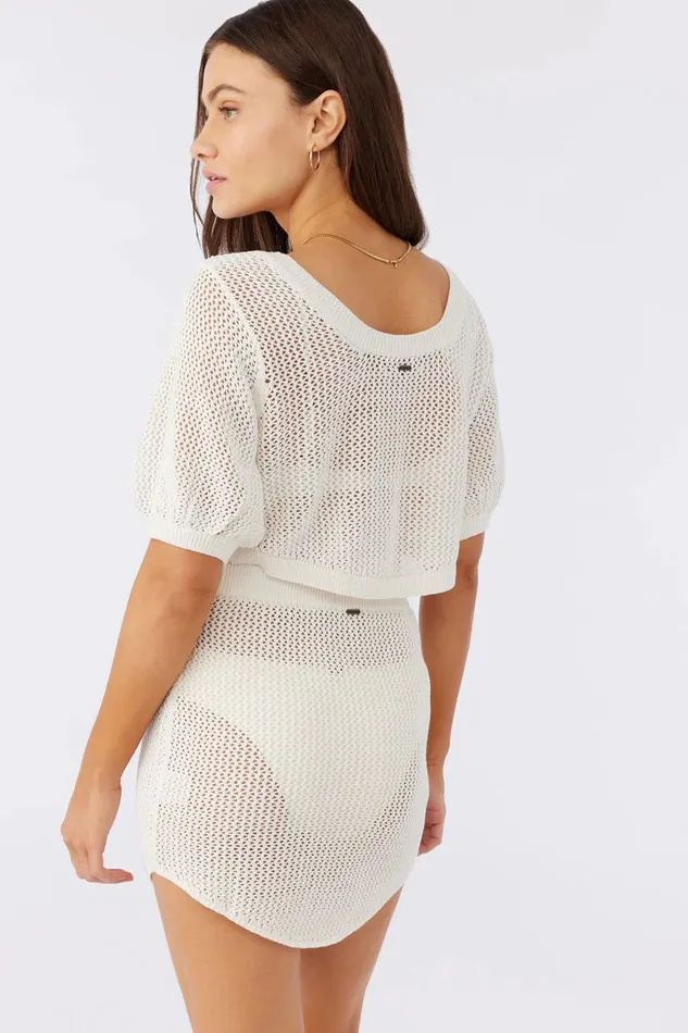 ERIN CROCHET COVERUP TOP Vanilla Women O039NEILL Collections