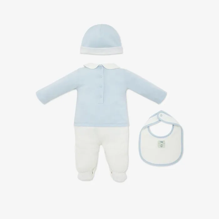 Fendi Baby Boy Baby Set Light Blue Jersey Baby Set 8211 Kids