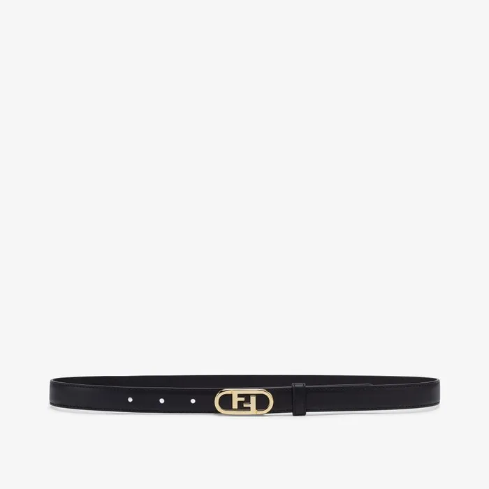 Fendi Belts Fendi OLock Belt Black Leather Belt 8211 Women