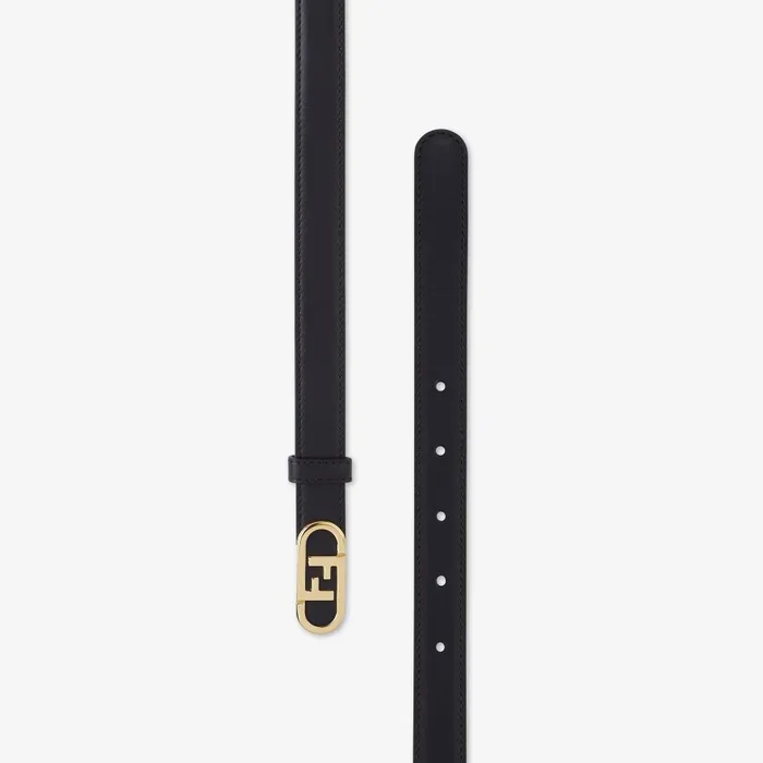 Fendi Belts Fendi OLock Belt Black Leather Belt 8211 Women