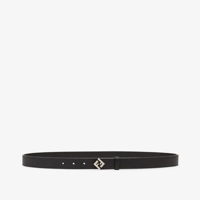 Fendi Belts FF Squared Belt Black Leather Belt 8211 Men