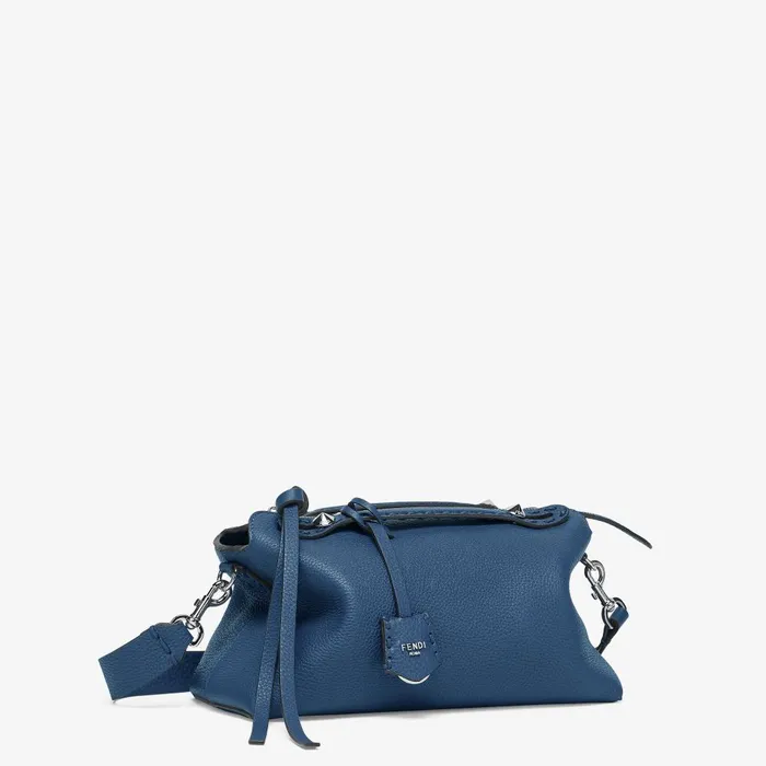 Fendi Boston Bags By The Way Selleria Medium Blue Selleria Bag With 192 Handsewn Topstitches 8211 Women