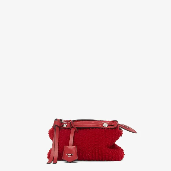 Fendi Boston Bags By The Way Soft Mini Minibag In Red Sheepskin 8211 Women