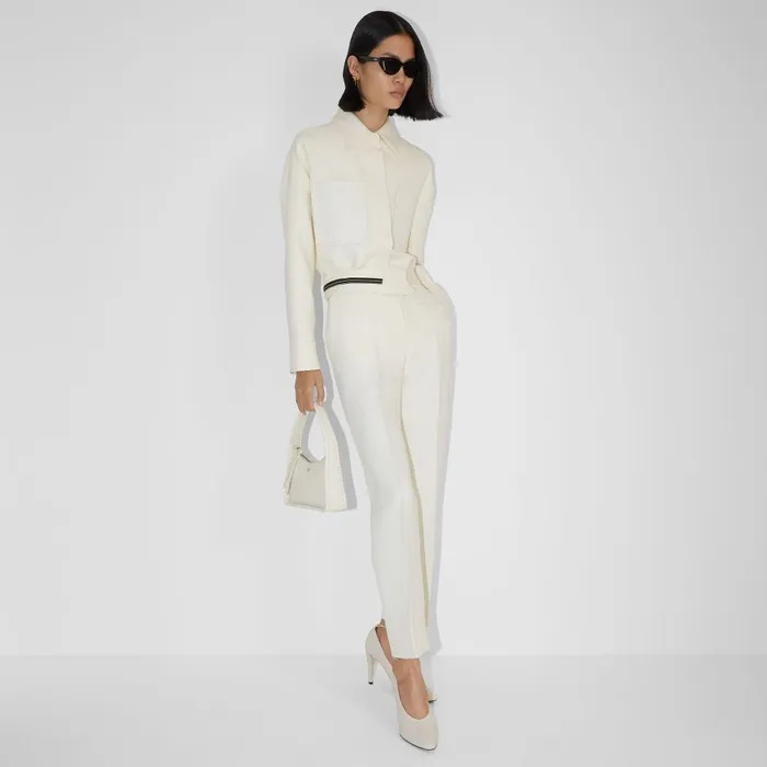 Fendi Coordinated Sets Jacket White Wool And Silk GoTo Jacket 8211 Women
