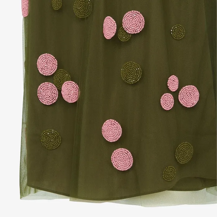 Fendi Dresses and Jumpsuits Dress Green Embroidered Tulle Dress 8211 Women