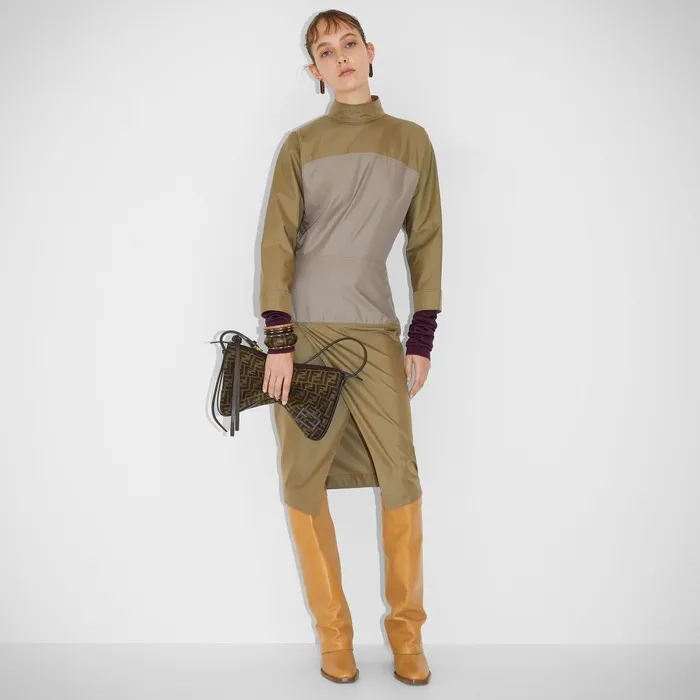 Fendi Dresses and Jumpsuits Dress Green Technical Cotton Dress 8211 Women