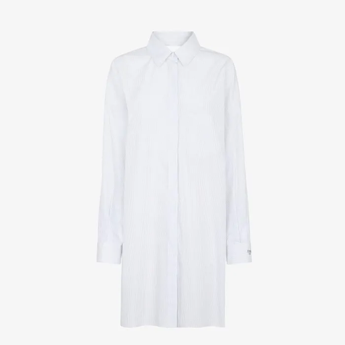 Fendi Dresses and Jumpsuits Dress White Striped Cotton Dress 8211 Women