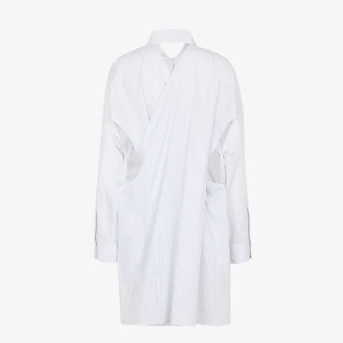 Fendi Dresses and Jumpsuits Dress White Striped Cotton Dress 8211 Women