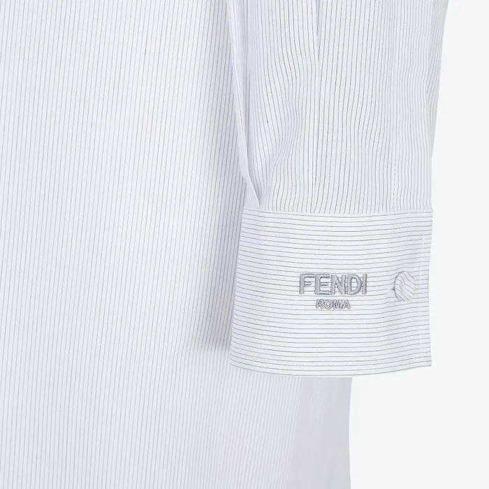 Fendi Dresses and Jumpsuits Dress White Striped Cotton Dress 8211 Women