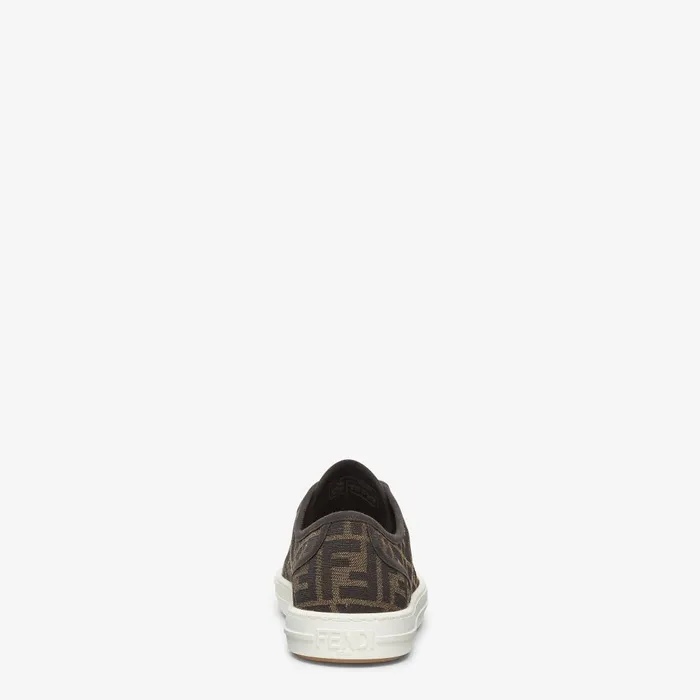 Fendi Essentials For Women Domino Brown FF Fabric Lowtops 8211 Women