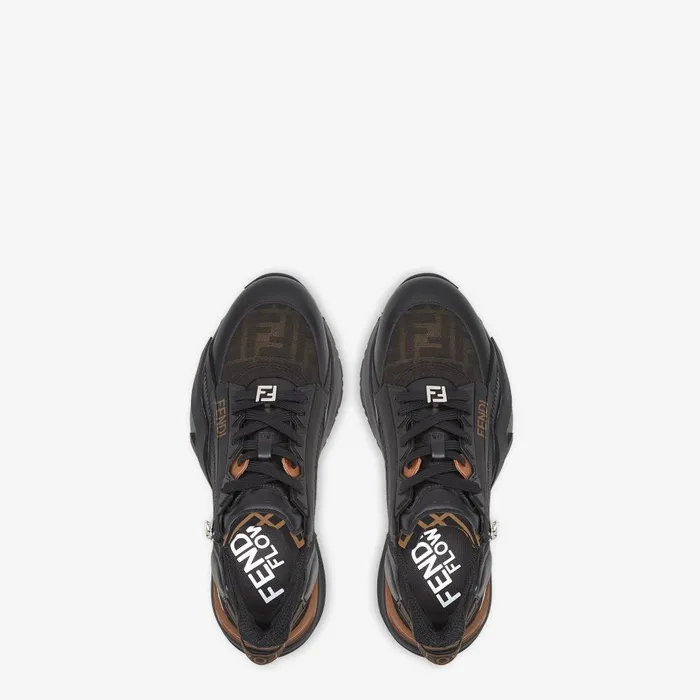 Fendi Fendi Flow Fendi Flow Sneakers Black Leather Lowtops 8211 Men