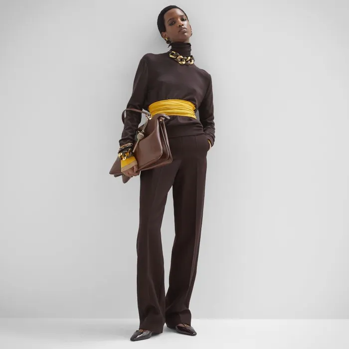 Fendi FFold Fendi FFold Brown Eel Leather Lowheeled Slingbacks 8211 Women