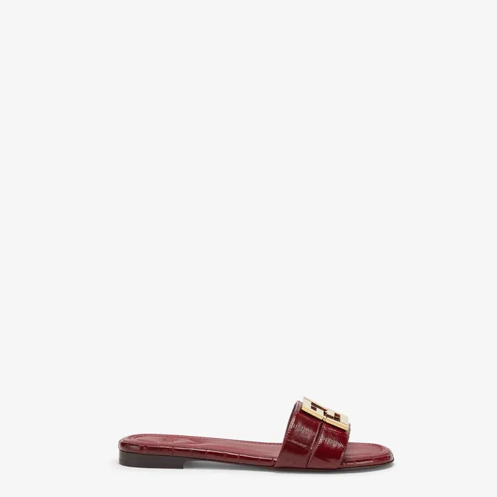 Fendi FFold Fendi FFold Red Eel Leather Sandals 8211 Women