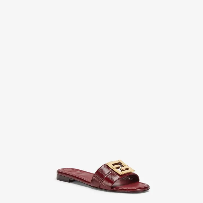 Fendi FFold Fendi FFold Red Eel Leather Sandals 8211 Women