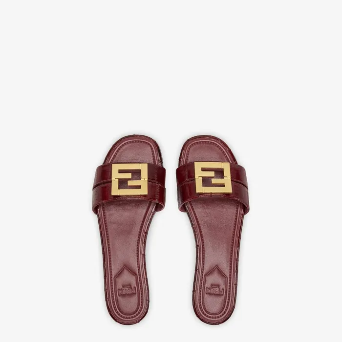 Fendi FFold Fendi FFold Red Eel Leather Sandals 8211 Women