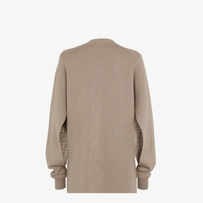 Fendi Knitwear Sweater Gray Wool Sweater 8211 Women
